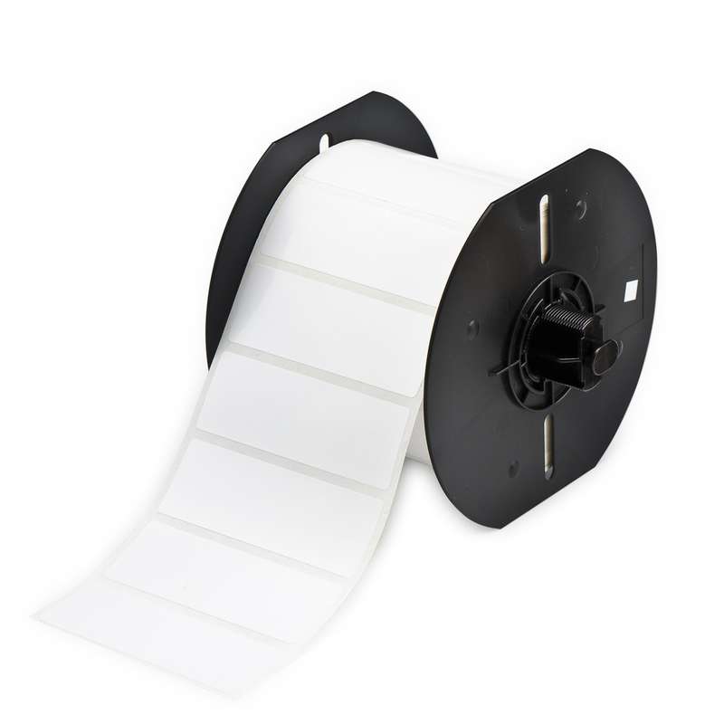 BBP33 Paper Labels with Permanent Rubber Adhesive, Matte White, 3" x 1", 1500 per Roll